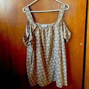 Cold shoulder pattern blouse